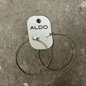 Aldo Textured Gold Hoop Earrings